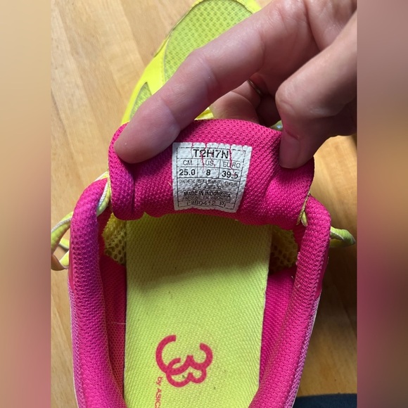 ASICS Gel-lyte33 running Shoes - Neon Yellow and Pink size 8 - Picture 12 of 13
